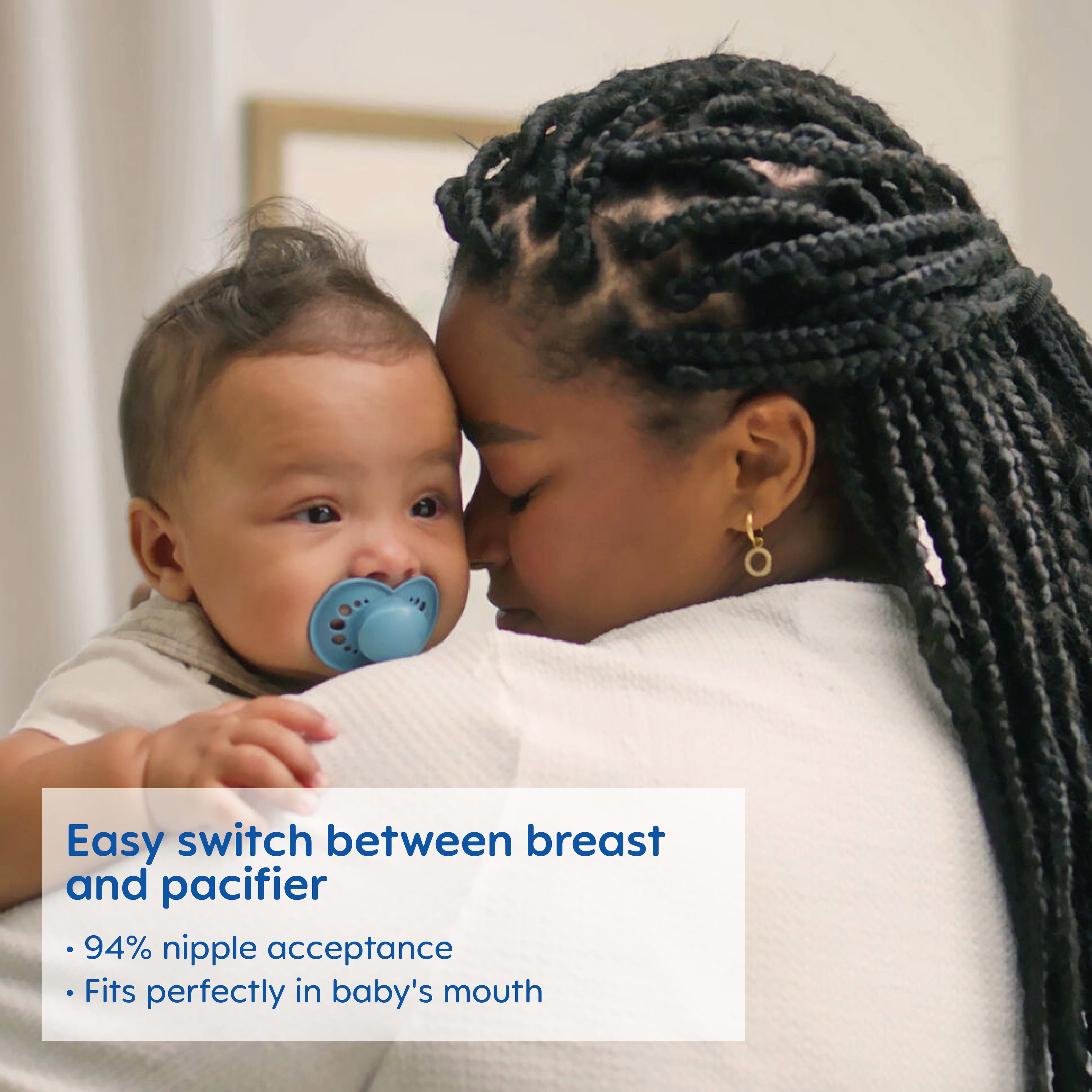 Night Pacifier, 6-16 Months, Unisex, 2 Pack with Self-Sterilizing Case