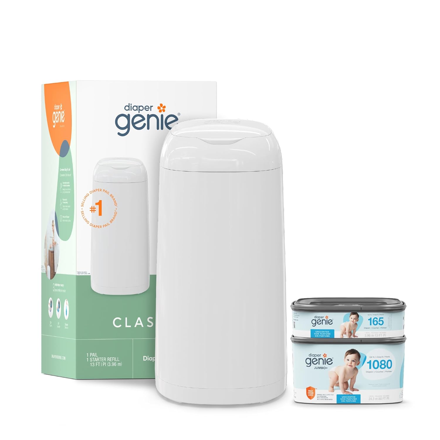 Diaper Genie Fresh Odor Pail Set