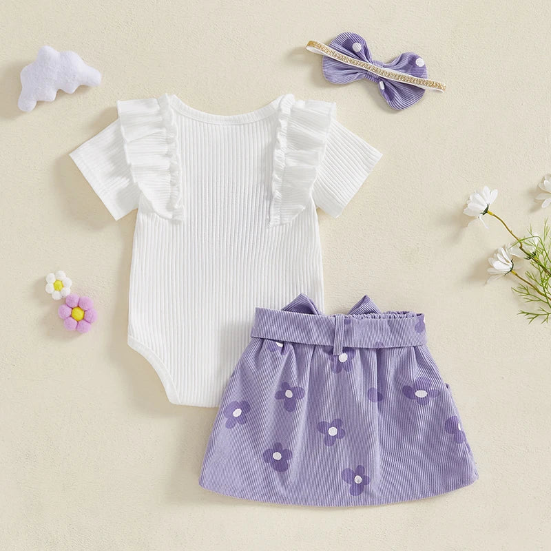 Charming Baby Floral Romper Set