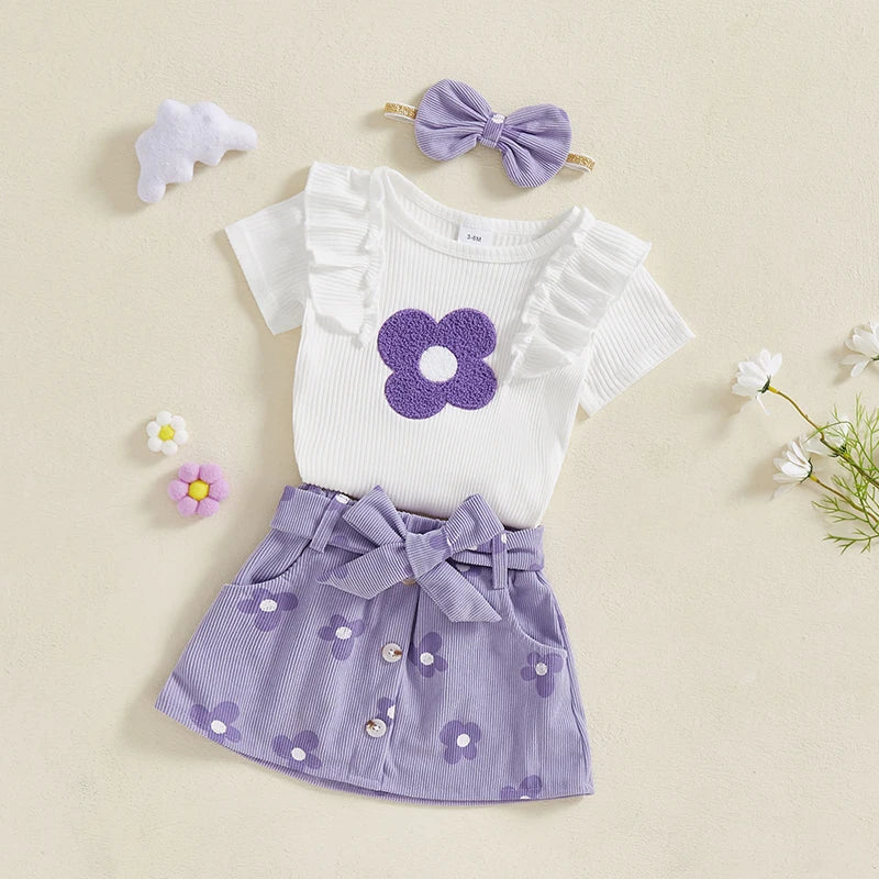 Charming Baby Floral Romper Set
