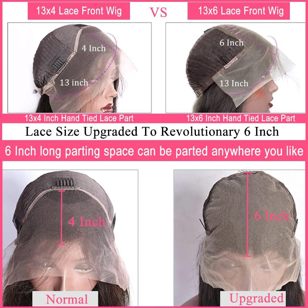 13X6 HD Body Wave Lace Front Wigs Human Hair 30Inch Pre Plucked Glueless Wigs Human Hair Pre Plucked with Baby Hair Brazilian Virgin Human Hair Lace Front Wigs